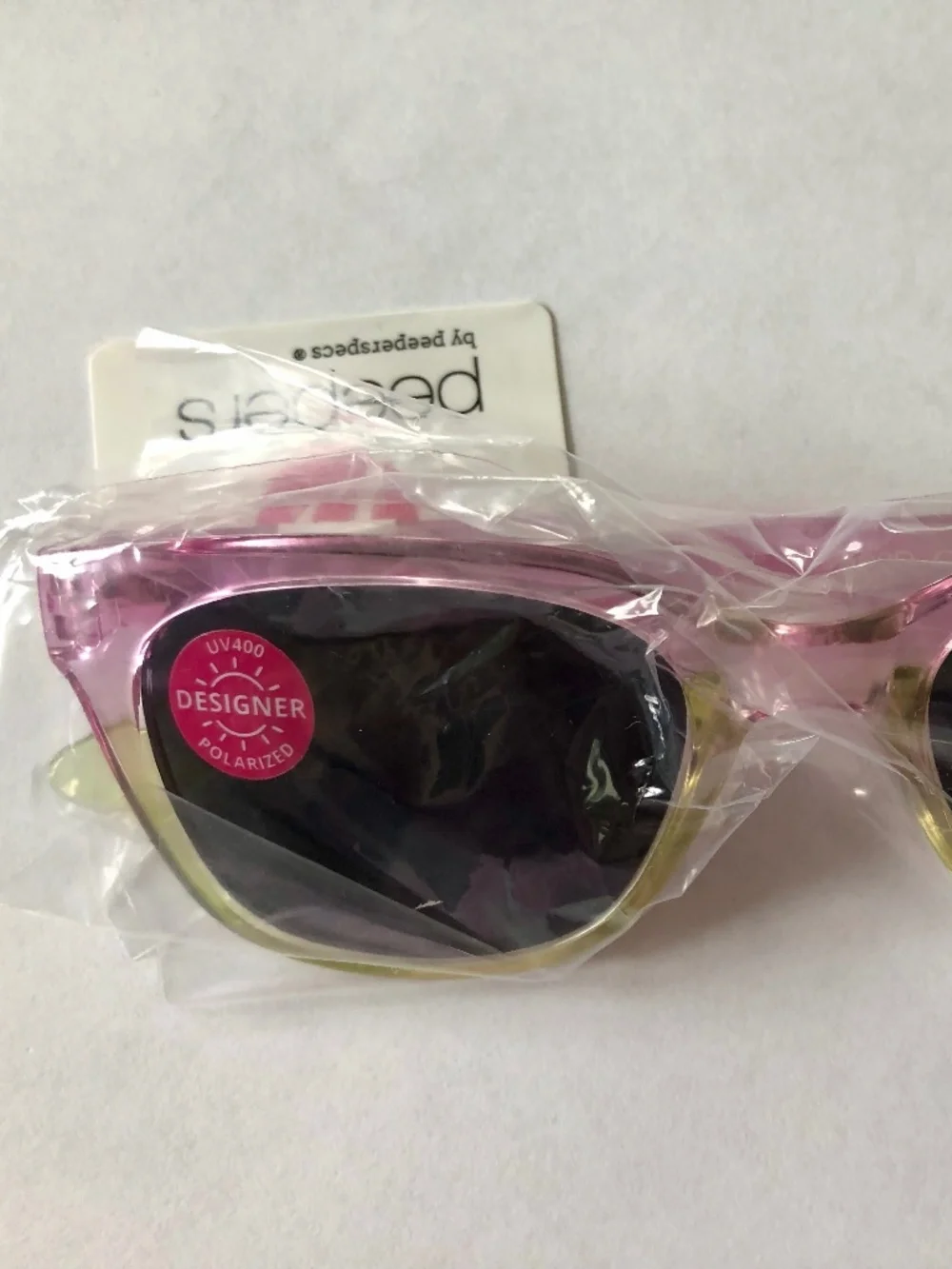 NEW Peepers Purple Ombre Rectangular Sunglasses